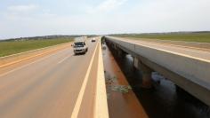 New Chinese-built expressway connecting Uganda's capital Kampala to Entebbe international airport, in Kampala
