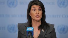 U.S. Ambassador to the United Nations Nikki Haley speaks at UN headquarters in New York