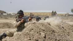 Iraqi soldiers train with members of the 3rd Brigade Combat Team, 82nd Airborne Division, at Camp Taji, Iraq