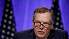 FILE PHOTO: U.S. Trade Representative Robert Lighthizer speaks at a news conference in Washington, United States, Aug. 16, 2017. REUTERS/Aaron P. Bernstein/File Photo