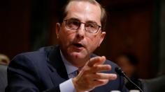 Alex Azar II testifies before the Senate Finance Committee on his nomination to be Health and Human Services secretary in Washington, U.S., January 9, 2018.   REUTERS/Joshua Roberts