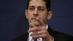 Ryan holds a news conference after a Republican House caucus meeting at the U.S. Capitol in Washington