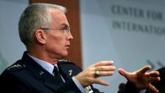 FILE PHOTO - Vice Chairman of the Joint Chiefs of Staff U.S. Air Force General Paul Selva speaks at the Center for Strategic and International Studies in Washington, U.S., October 28, 2016. REUTERS/Gary Cameron 