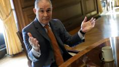 Environmental Protection Agency Administrator Scott Pruitt speaks during an interview for Reuters at his office in Washington, U.S., July 10, 2017. REUTERS/Yuri Gripas 