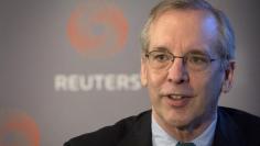 FILE PHOTO: New York Federal Reserve Bank President William Dudley speaks at a Thomson Reuters newsmaker event in New York, U.S. on April 8, 2015.  REUTERS/Brendan McDermid/File Photo 