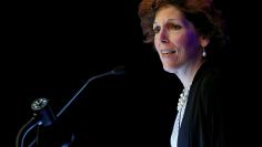 FILE PHOTO: Cleveland Federal Reserve President and CEO Loretta Mester gives her keynote address at the 2014 Financial Stability Conference in Washington, U.S., December 5, 2014.  REUTERS/Gary Cameron/File Photo