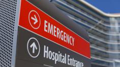 FILE PHOTO: Hospital emergency sign in La Jolla, California