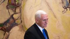 U.S. Vice President Mike Pence seen during a visit to the Knesset, Israeli Parliament, in Jerusalem January 22, 2018. REUTERS/Ariel Schalit/Pool