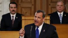 New Jersey Governor Chris Christie delivers his state of the state address at the New Jersey State House in Trenton, New Jersey, January 13, 2015.   REUTERS/Mike Segar  