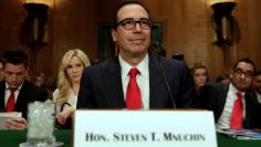 U.S. Treasury Secretary Steven Mnuchin waits to testify before the Senate Banking Committee at hearing on Domestic and International Policy Update on Capitol Hill in Washington
