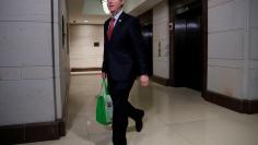 Rep. Adam Schiff (D-CA) arrives for closed meeting of the House Intelligence Committee on Capitol Hill in Washington, U.S., January 16, 2018. REUTERS/Aaron P. Bernstein/File Photo