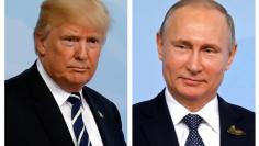 FILE PHOTO - A combination of two photos shows U.S. President Trump and Russian President Putin at the G20 leaders summit in Hamburg
