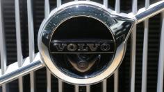 FILE PHOTO: Volvo logo is seen at the 2017 New York International Auto Show in New York