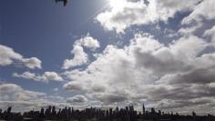 Space shuttle Enterprise lands in New York atop jet