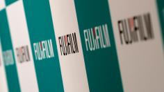 Fujifilm Holdings' logos are pictured ahead of its news conference in Tokyo, Japan January 31, 2018. REUTERS/Kim Kyung-Hoon