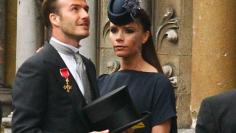 David and Victoria Beckham Attend the Royal Wedding