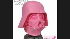 "The classic Darth Vader helmet gets an overhaul, and a new PINK paint job for a very important cause," reads the sales pitch for this Star Wars collectible made by Burbank, Calif.-based Gentle Giant. "For every sale, Gentle Giant will donate $6.00 (up to