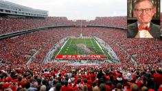 <b>Ohio State University</b><br/><b>Base salary:</b> $814,157<br><b>Bonus pay:</b> $296,786 (plus $881,278 set aside for deferred compensation)<br><b>Perks:</b> Car, house, $50,400 pension contribution from the state or university<br>    <b>Tenure:</b> 20